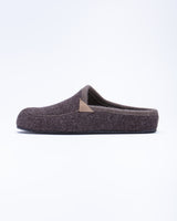 Men's Casies Wool Felt Mule Slipper Brown Size 46