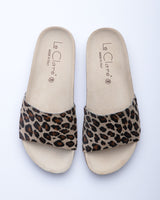Women's Iris Slide Sandal Leopard Pony Hair