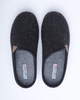 Men's Casies Wool Felt Mule Slipper Charcoal