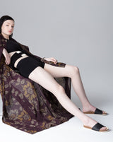 Women's Iris Slide Sandal Black Leather