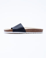 Men's Iris Slide Sandal Black Leather