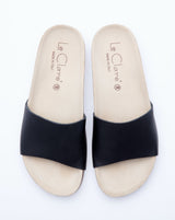 Women's Black Slides made in Italy