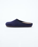 Men's navy  le clare nebraska wool felt clog shoe