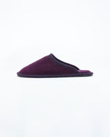 women's plum  le clare stella boiled wool hotel house slipper