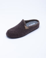 Le Clare Casies Men's Wool Felt Brown House Slippers