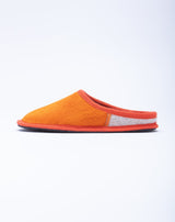 Le clare women's orange calf hair slipper
