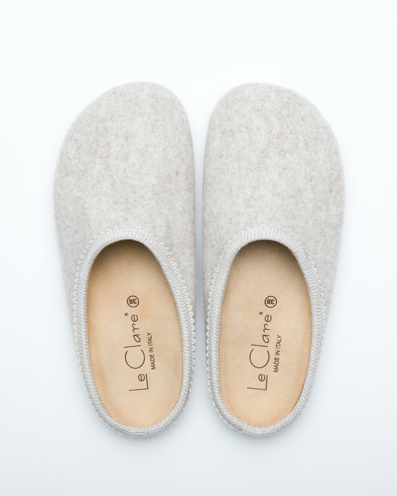 Le Clare Men's Wool & Hemp Slippers Made in Italy