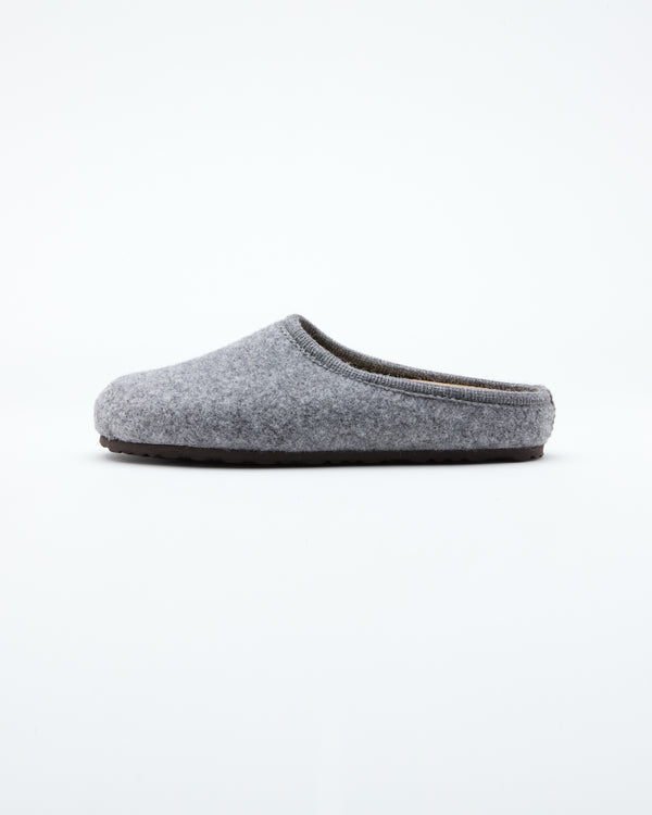 Men's clog-style slipper in felt and padded fabric in Navy