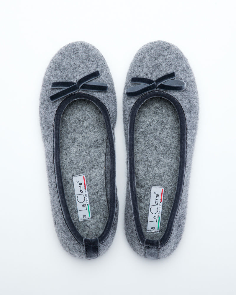 Cinderella Ballet Flat Slipper Heather Grey