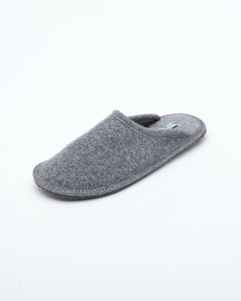Men's boiled wool slippers gray